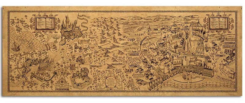 Wizard School Map Kraft Paper Poster For Your Home Decor & Nostalgic Collector Lovers Gift
