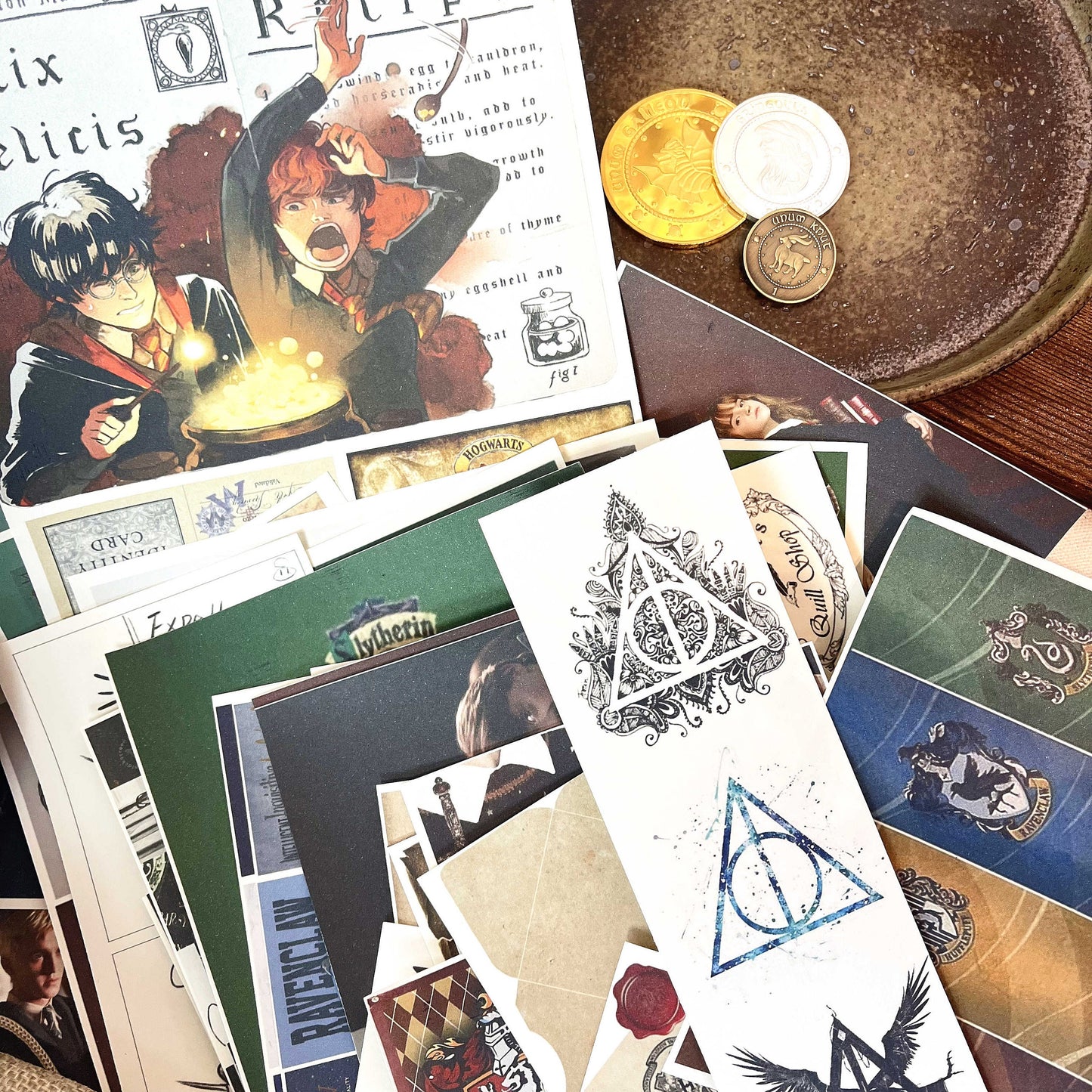 Wizard School Junk Journal Scrapbook Paper For DIY Crafts, Retro Junk Journal Background Paper Pack Supplies
