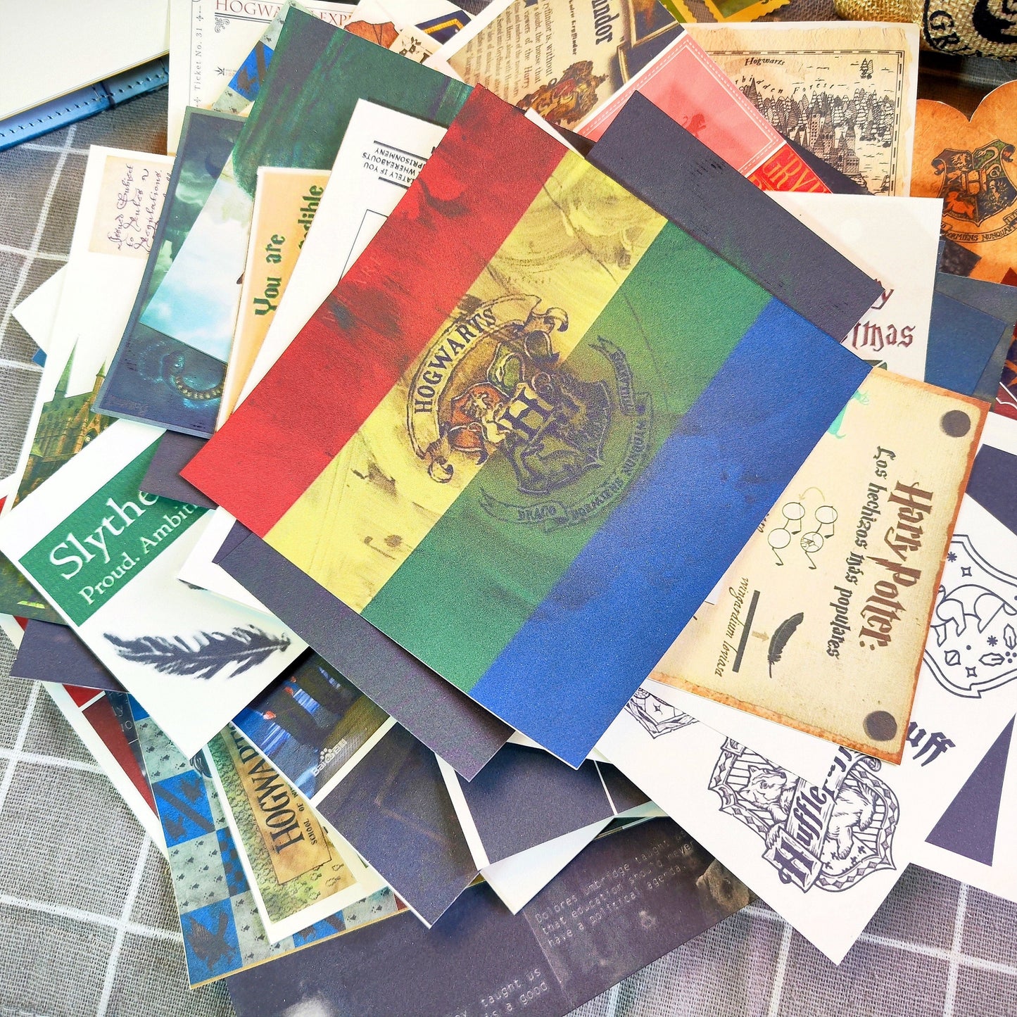 Wizard School Junk Journal Scrapbook Paper For DIY Crafts, Retro Junk Journal Background Paper Pack Supplies