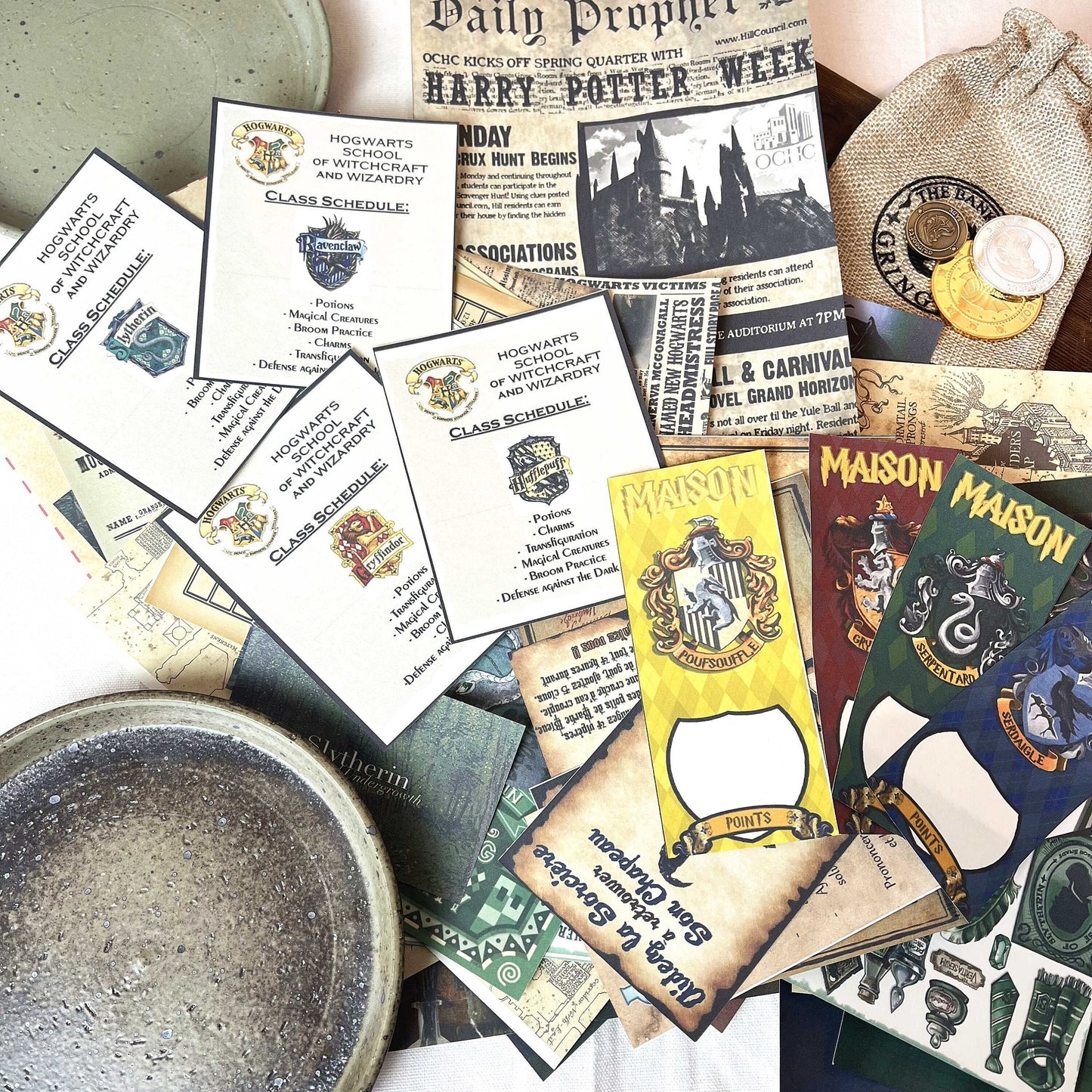 Wizard School Junk Journal Scrapbook Paper For DIY Crafts, Retro Junk Journal Background Paper Pack Supplies