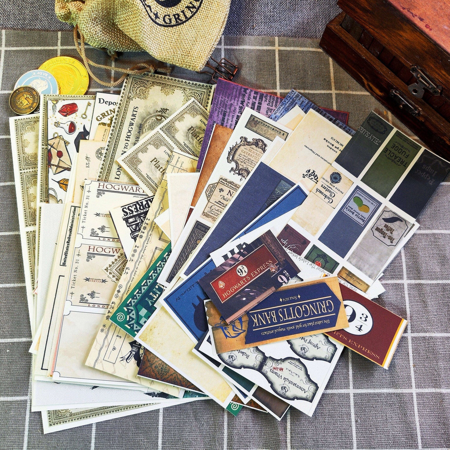 Wizard School Junk Journal Scrapbook Paper For DIY Crafts, Retro Junk Journal Background Paper Pack Supplies