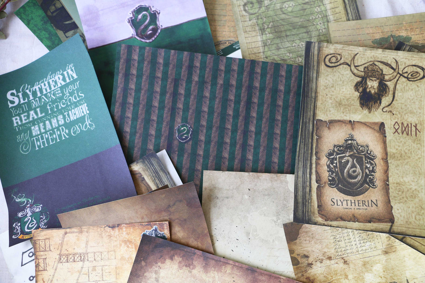 Wizard School Junk Journal Scrapbook Paper For DIY Crafts, Retro Junk Journal Background Paper Pack Supplies