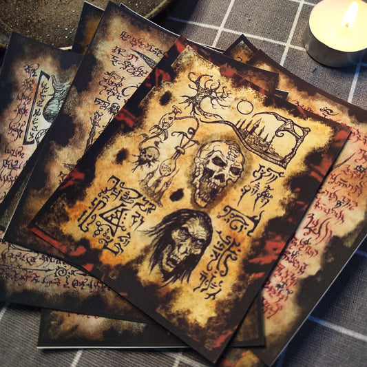 Cthulhu Junk Journal Scrapbook Paper For DIY Crafts, Retro Junk Journal Background Paper Pack Supplies