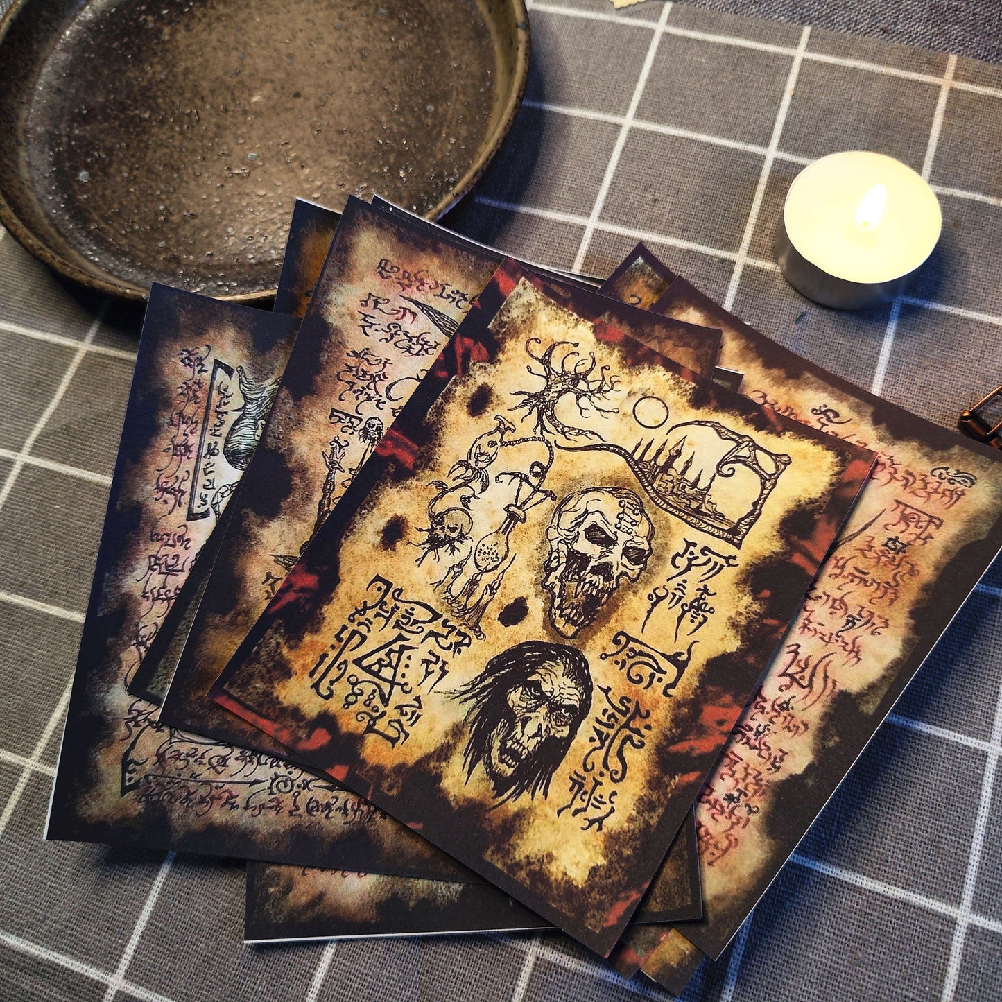 Cthulhu Junk Journal Scrapbook Paper For DIY Crafts, Retro Junk Journal Background Paper Pack Supplies
