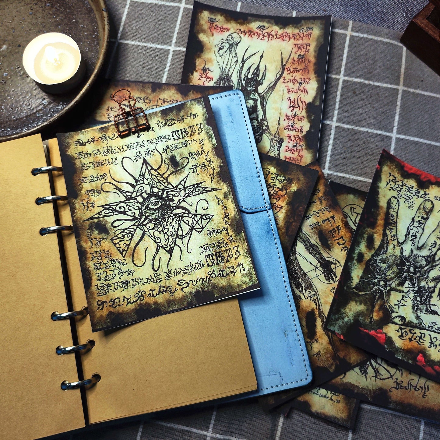 Cthulhu Junk Journal Scrapbook Paper For DIY Crafts, Retro Junk Journal Background Paper Pack Supplies