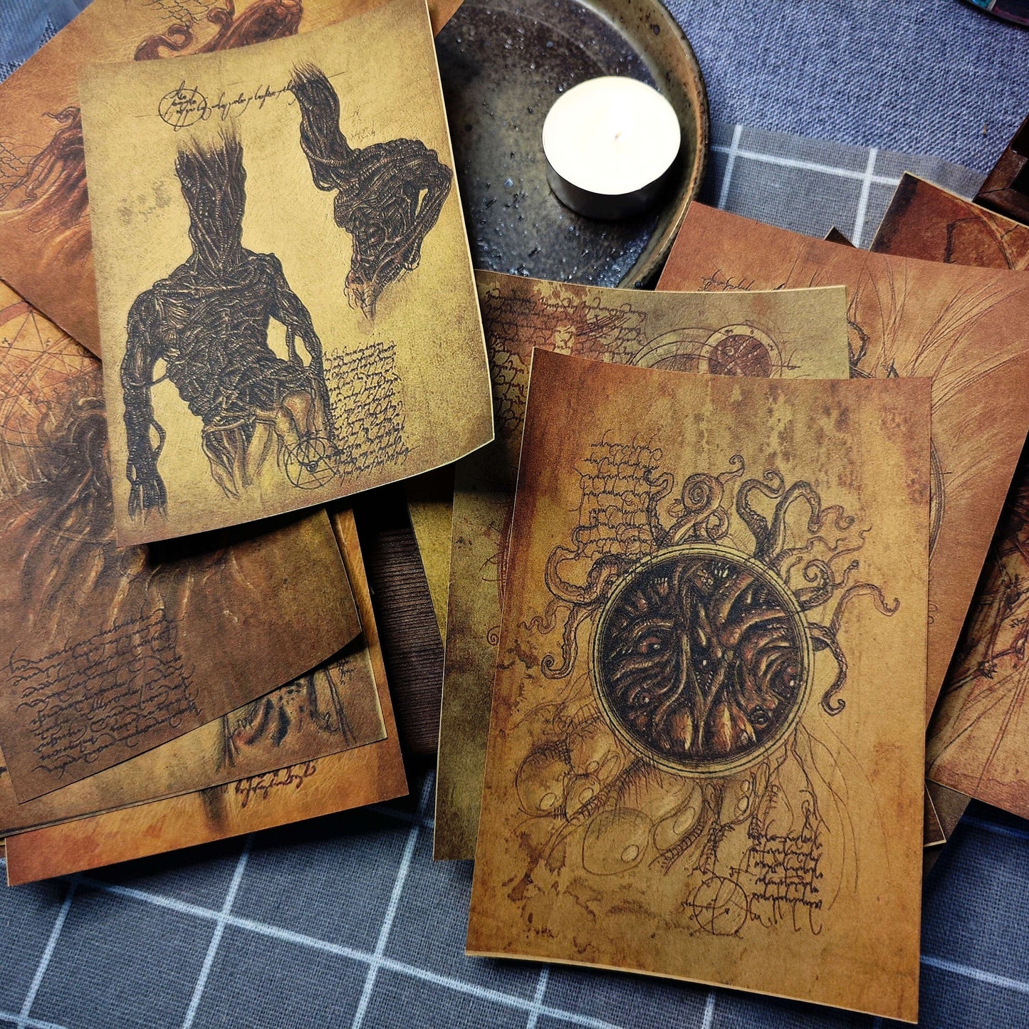 Cthulhu Junk Journal Scrapbook Paper For DIY Crafts, Retro Junk Journal Background Paper Pack Supplies