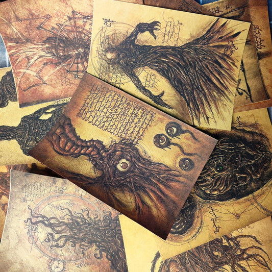 Cthulhu Junk Journal Scrapbook Paper For DIY Crafts, Retro Junk Journal Background Paper Pack Supplies