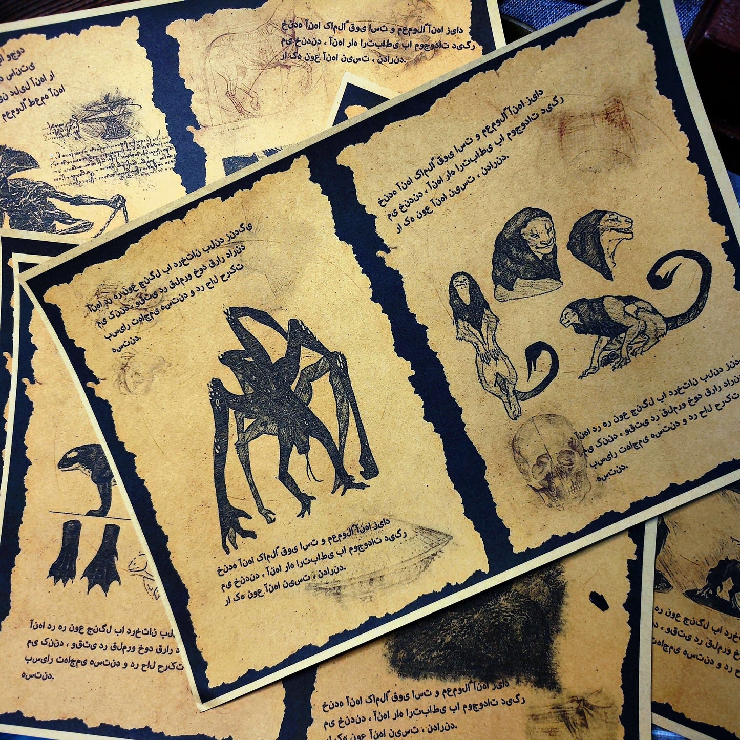 Cthulhu Junk Journal Scrapbook Paper For DIY Crafts, Retro Junk Journal Background Paper Pack Supplies