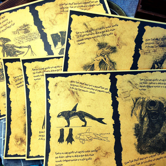 Cthulhu Junk Journal Scrapbook Paper For DIY Crafts, Retro Junk Journal Background Paper Pack Supplies