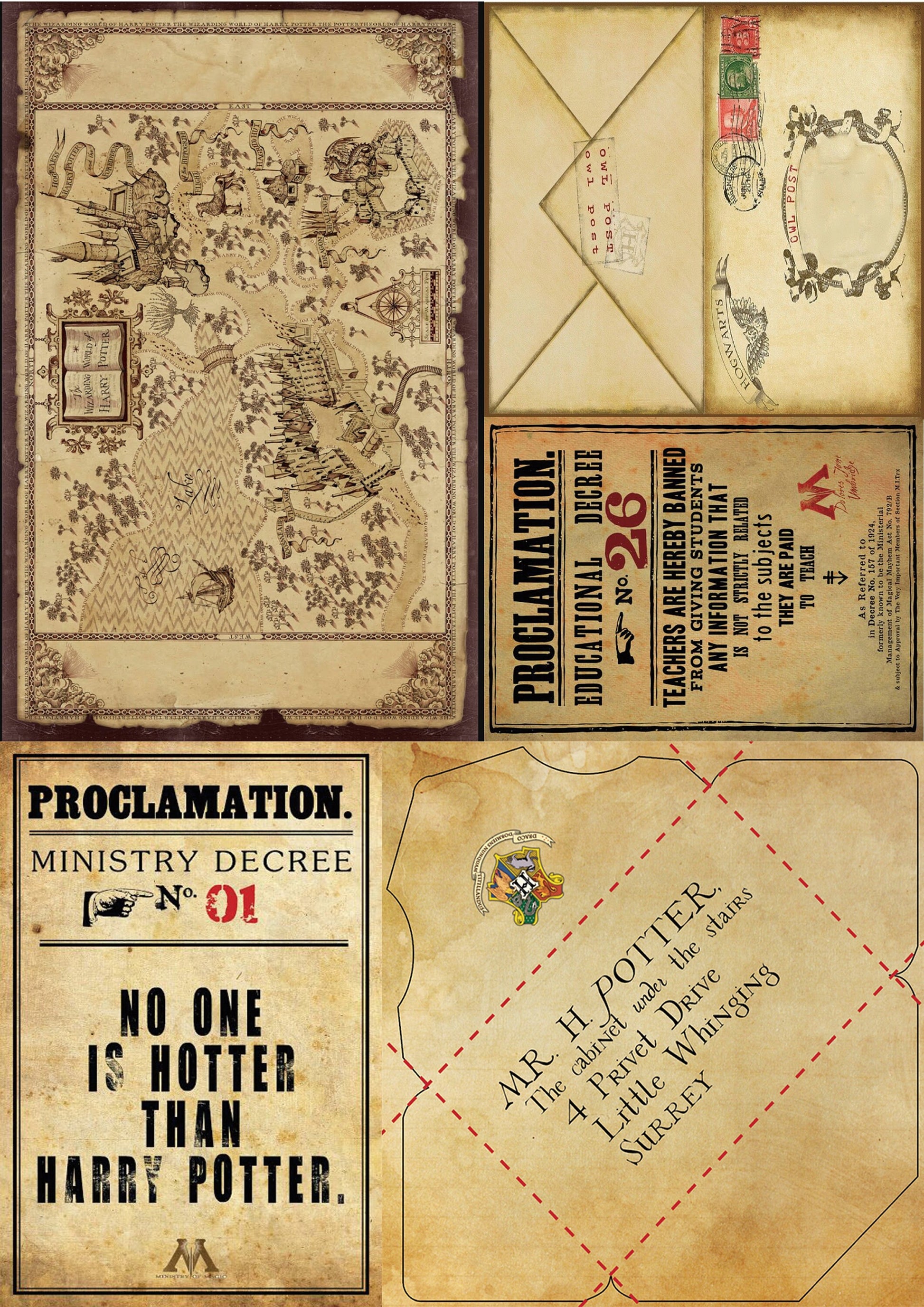 Wizard School Junk Journal Scrapbook Paper For DIY Crafts, Retro Junk Journal Background Paper Pack Supplies
