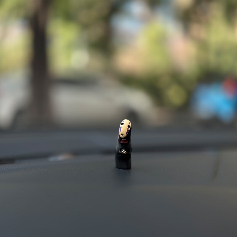 Black Mini Anime Figurine Car Dashboard Decor, Standing Car Pendant Ornament, Car Interior Decoration