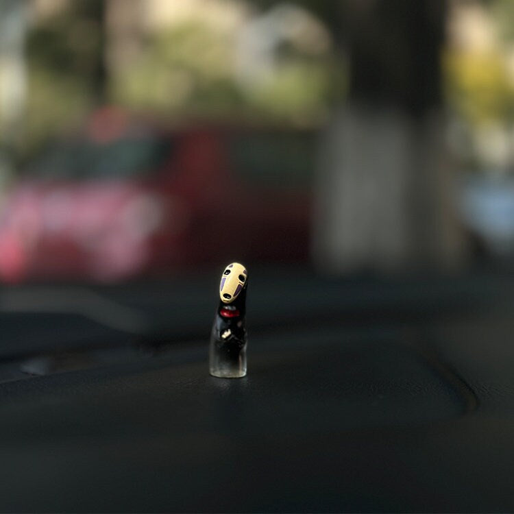 Black Mini Anime Figurine Car Dashboard Decor, Standing Car Pendant Ornament, Car Interior Decoration