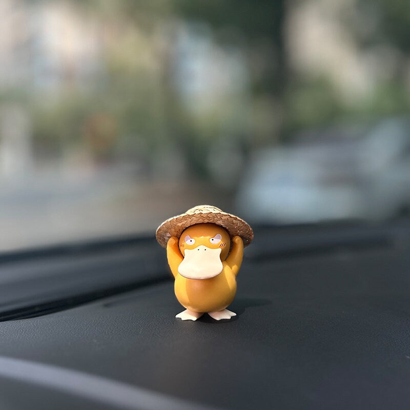 Cute Duck Anime Figurine Car Dashboard Decor, Standing Car Pendant Ornament, Car Interior Decoration