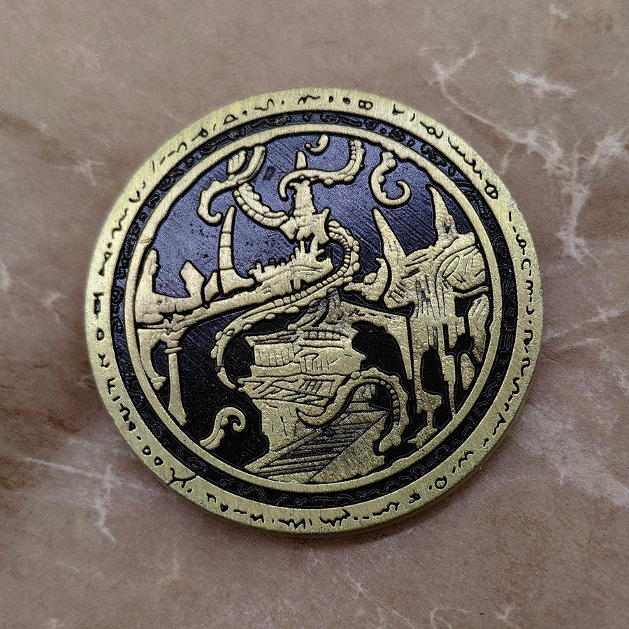 Cthulhu Coin For Collectors Lovers, Every Day Carry Decision Coin Or Challenge Coin