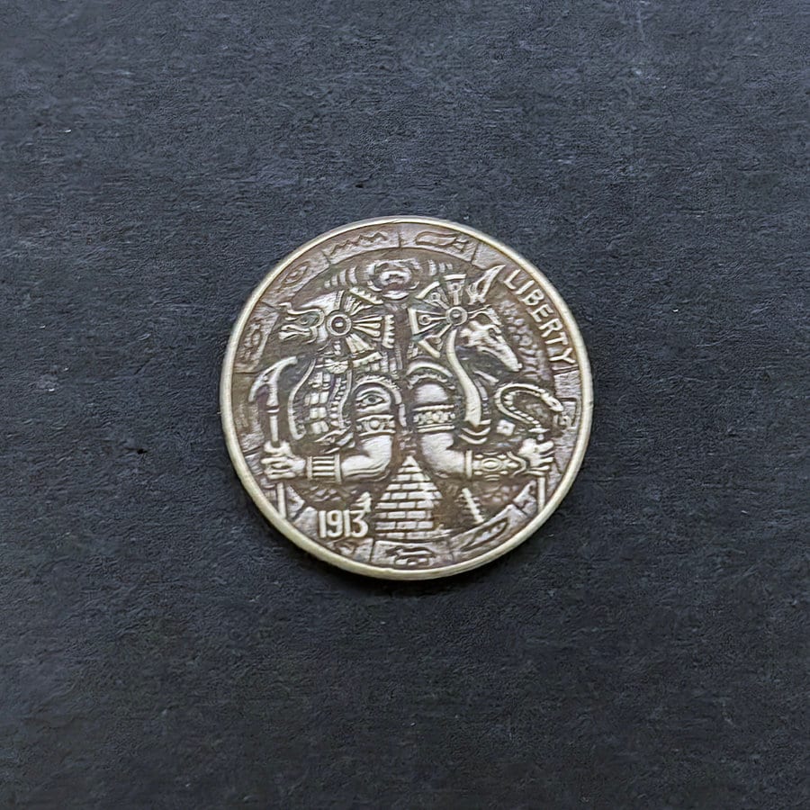Horus Pyramids Coin For Collectors Lovers, Every Day Carry Decision Coin Or Challenge Coin