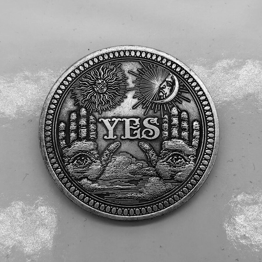 Yes Or No Coin For Collectors Lovers, Every Day Carry Decision Coin Or Challenge Coin