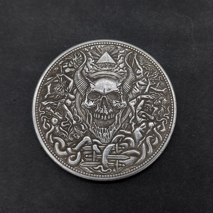 Demon Coin For Collectors Lovers, Every Day Carry Decision Coin Or Challenge Coin