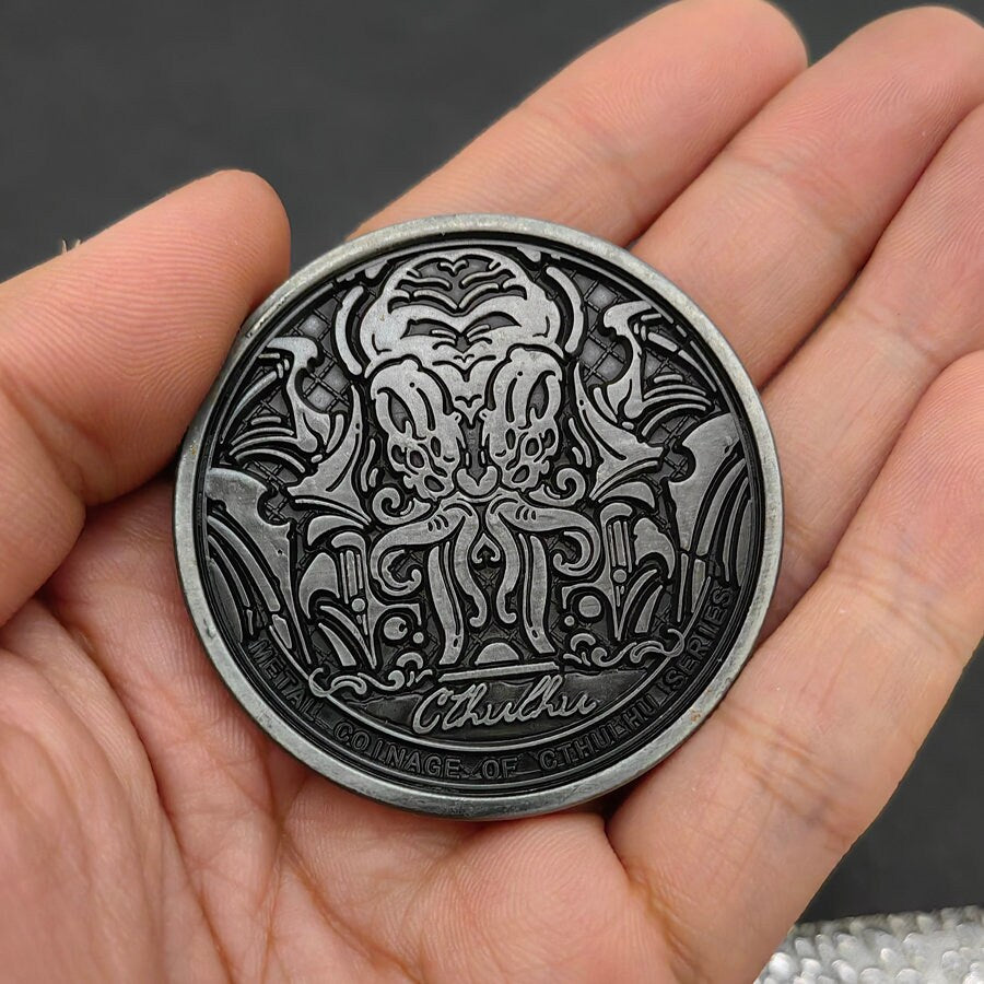 Cthulhu Coin For Collectors Lovers, Every Day Carry Decision Coin Or Challenge Coin
