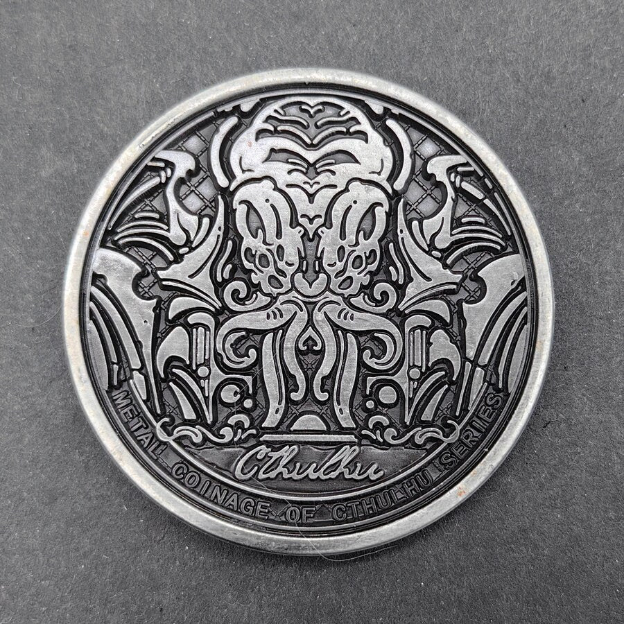 Cthulhu Coin For Collectors Lovers, Every Day Carry Decision Coin Or Challenge Coin
