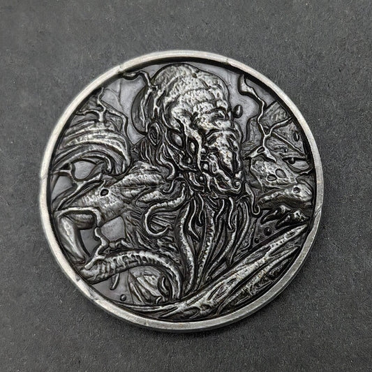 Cthulhu Coin For Collectors Lovers, Every Day Carry Decision Coin Or Challenge Coin
