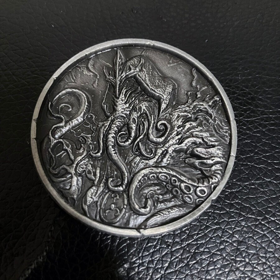 Cthulhu Coin For Collectors Lovers, Every Day Carry Decision Coin Or Challenge Coin