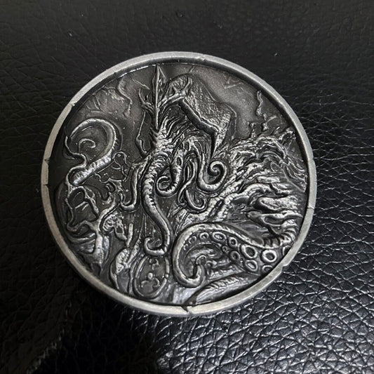 Cthulhu Coin For Collectors Lovers, Every Day Carry Decision Coin Or Challenge Coin