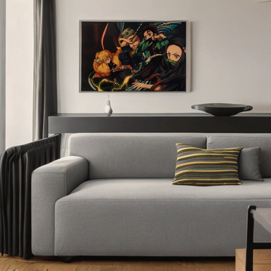 Demon Slayer Retro Anime Kraft Paper Poster For Your Home Decor & Nostalgic Collector Lovers Gift