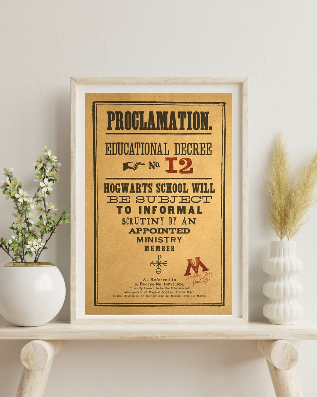 Educational Decree Kraft Paper Poster For Your Home Decor & Nostalgic Collector Lovers Gift