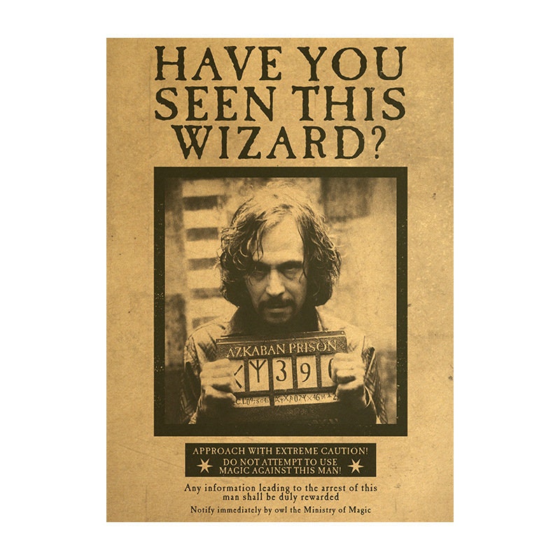 Wizard School Wanted Kraft Paper Poster For Your Home Decor & Nostalgic Collector Lovers Gift