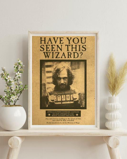 Wizard School Wanted Kraft Paper Poster For Your Home Decor & Nostalgic Collector Lovers Gift