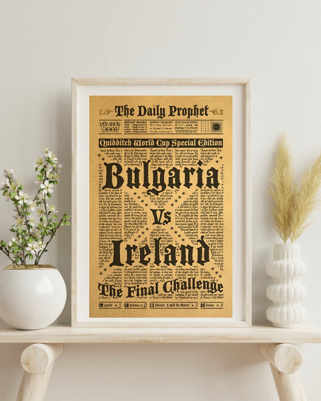 Wizard School Kraft Paper Poster For Your Home Decor & Nostalgic Collector Lovers Gift
