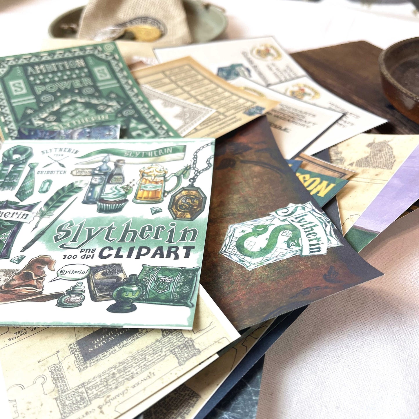 Wizard School Junk Journal Scrapbook Paper For DIY Crafts, Retro Junk Journal Background Paper Pack Supplies