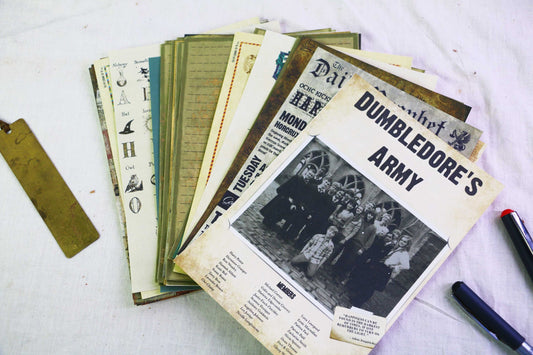 Wizard School Junk Journal Scrapbook Paper For DIY Crafts, Retro Junk Journal Background Paper Pack Supplies