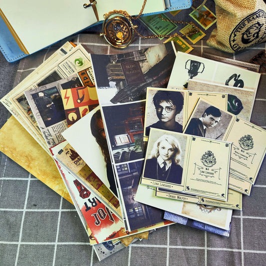 Wizard School Junk Journal Scrapbook Paper For DIY Crafts, Retro Junk Journal Background Paper Pack Supplies