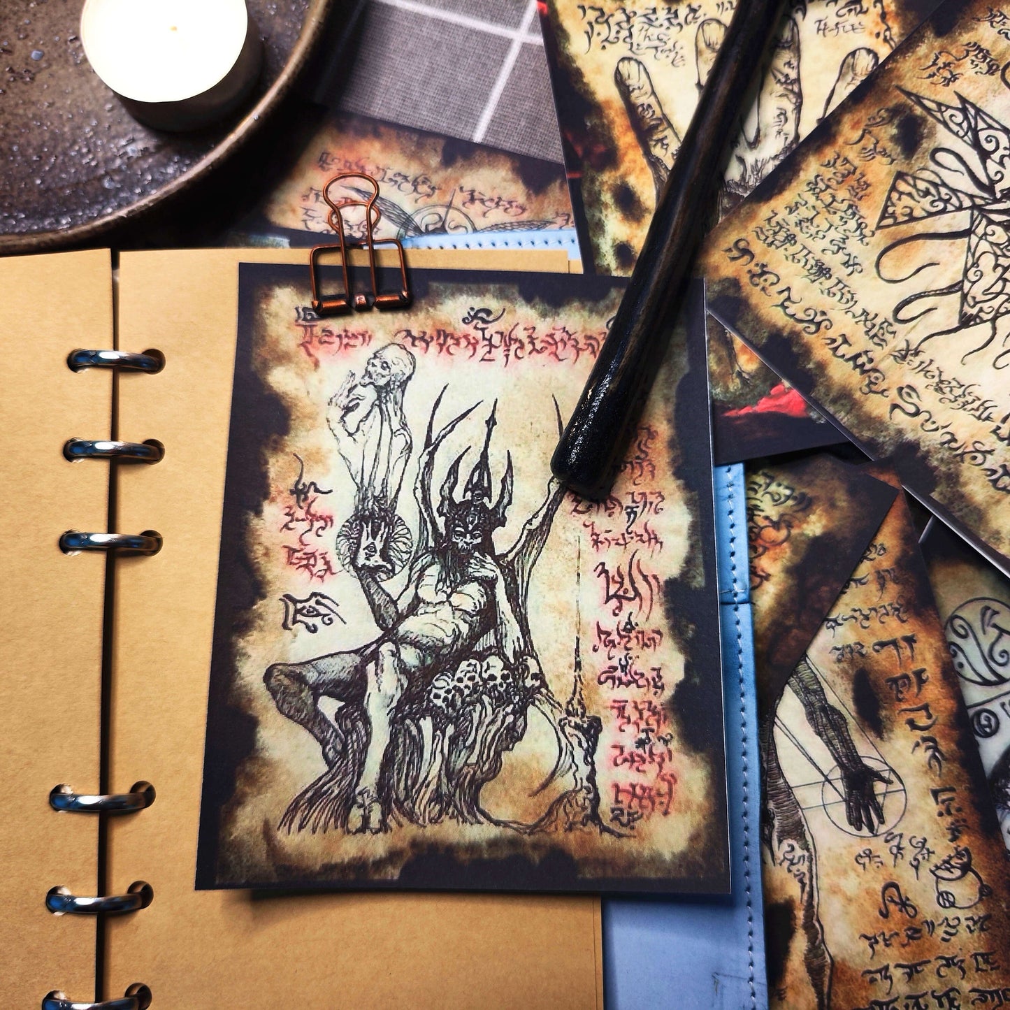 Cthulhu Junk Journal Scrapbook Paper For DIY Crafts, Retro Junk Journal Background Paper Pack Supplies
