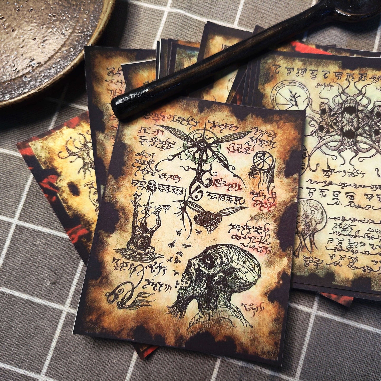Cthulhu Junk Journal Scrapbook Paper For DIY Crafts, Retro Junk Journal Background Paper Pack Supplies