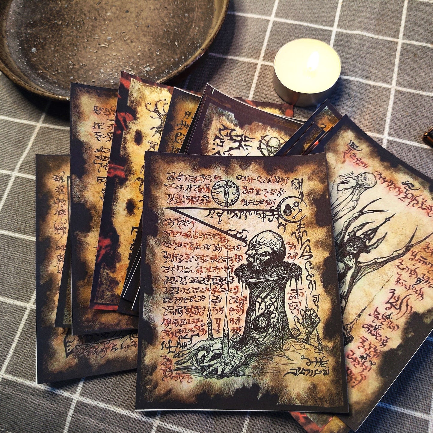 Cthulhu Junk Journal Scrapbook Paper For DIY Crafts, Retro Junk Journal Background Paper Pack Supplies