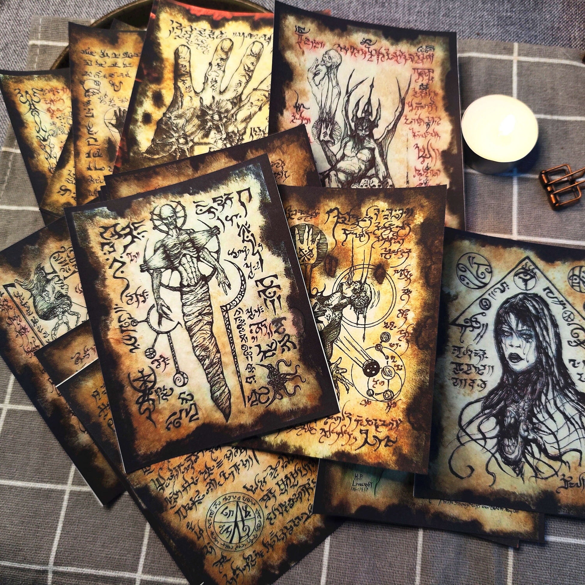 Cthulhu Junk Journal Scrapbook Paper For DIY Crafts, Retro Junk Journal Background Paper Pack Supplies
