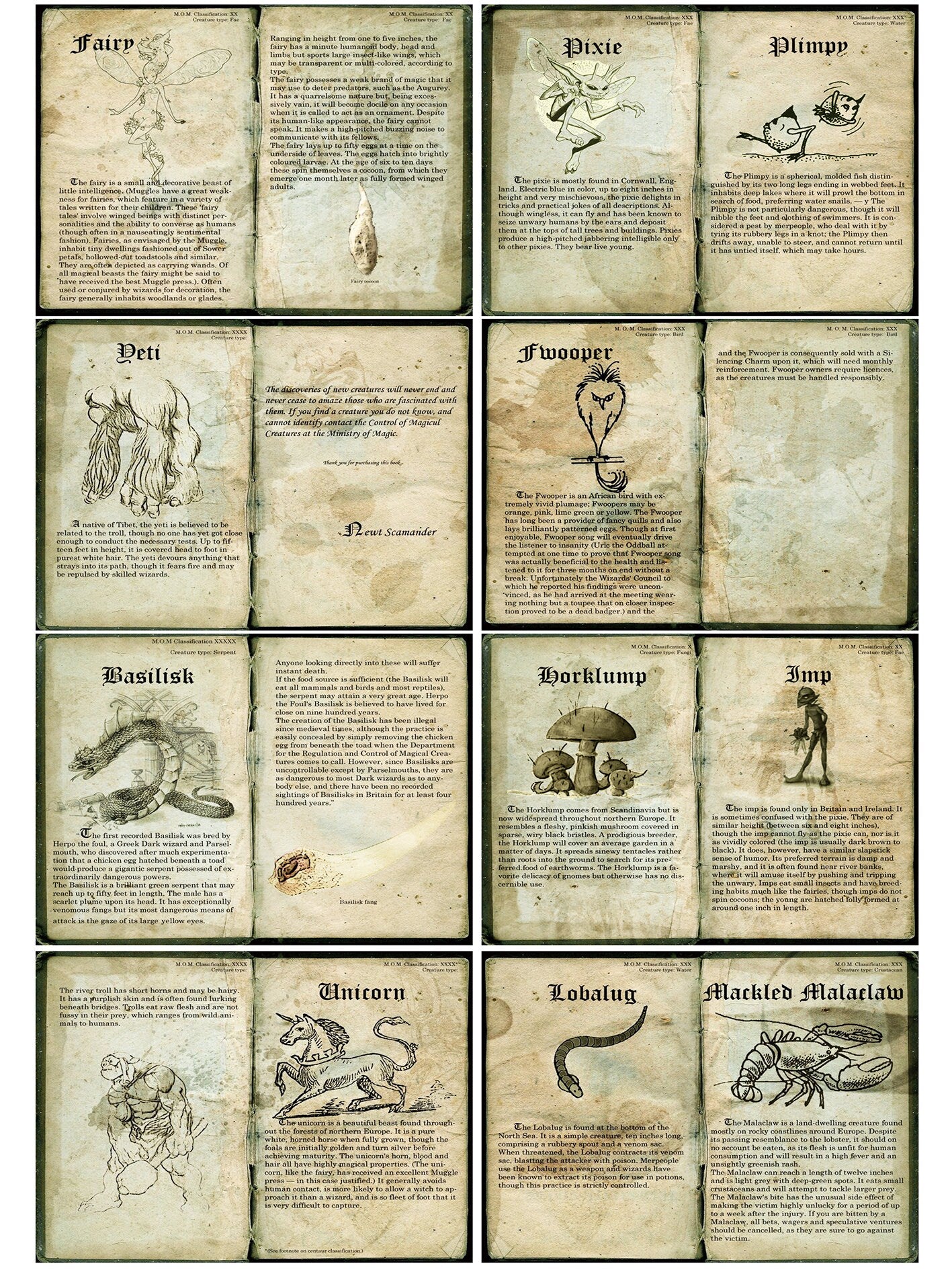 Wizard School Junk Journal Scrapbook Paper For DIY Crafts, Retro Junk Journal Background Paper Pack Supplies