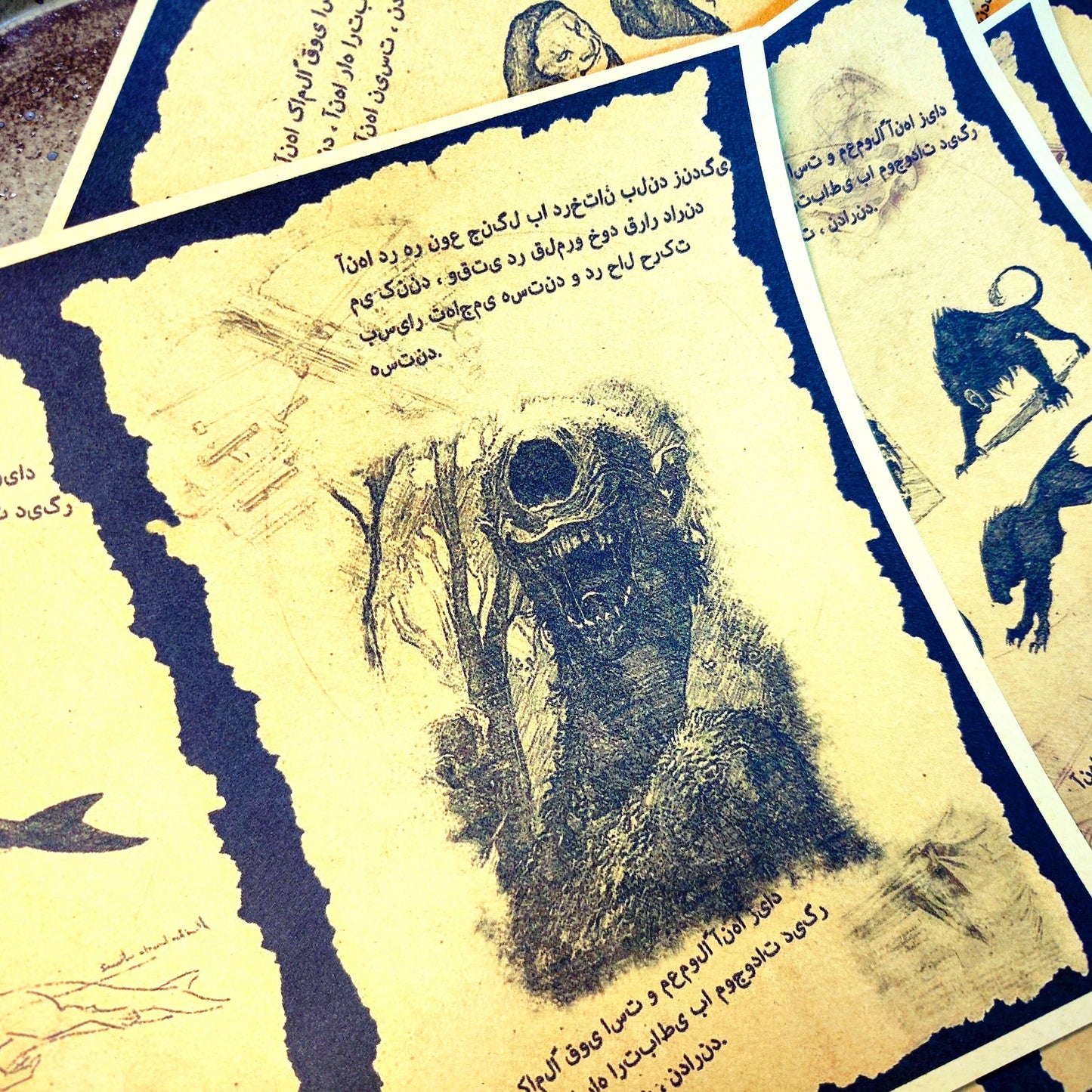 Cthulhu Junk Journal Scrapbook Paper For DIY Crafts, Retro Junk Journal Background Paper Pack Supplies