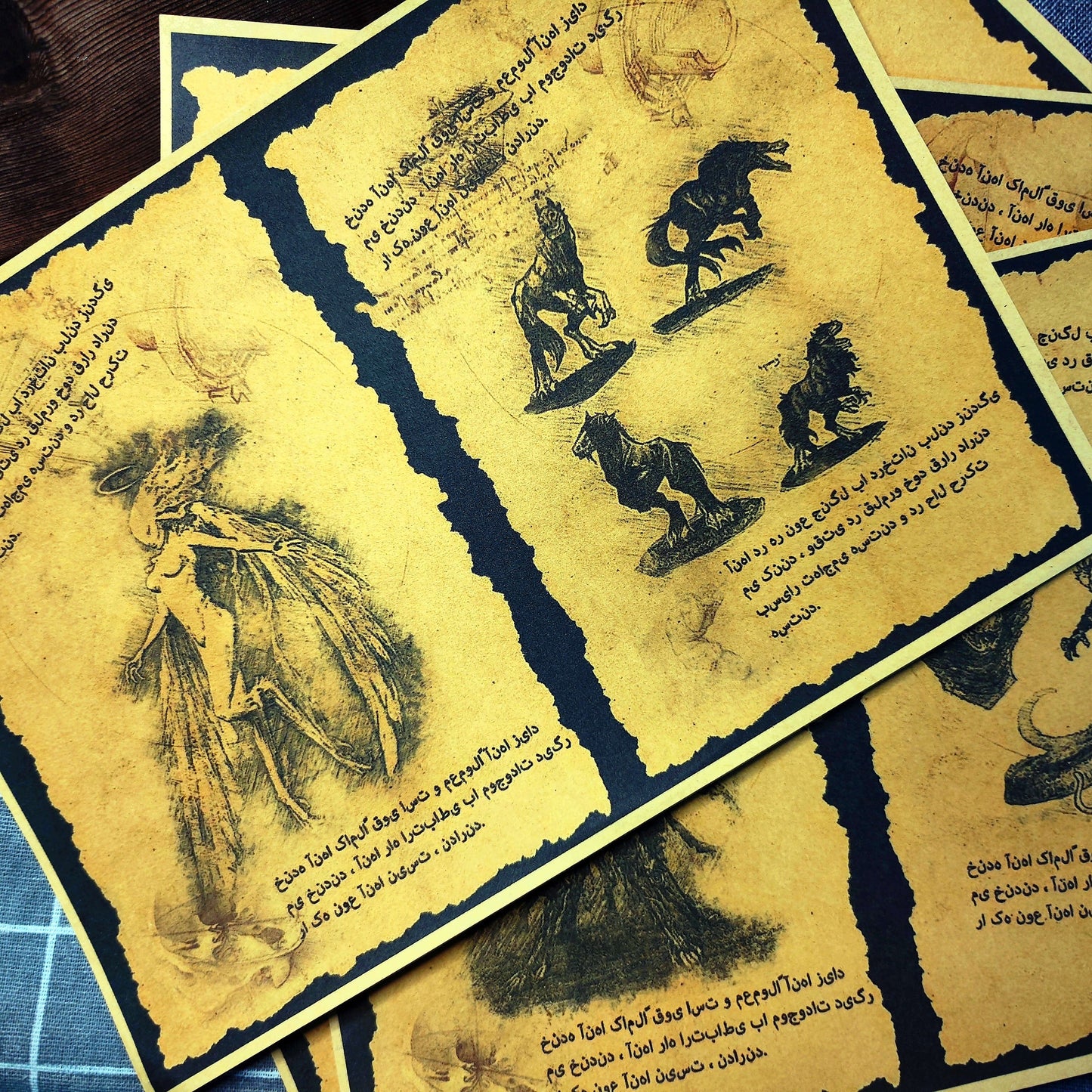 Cthulhu Junk Journal Scrapbook Paper For DIY Crafts, Retro Junk Journal Background Paper Pack Supplies