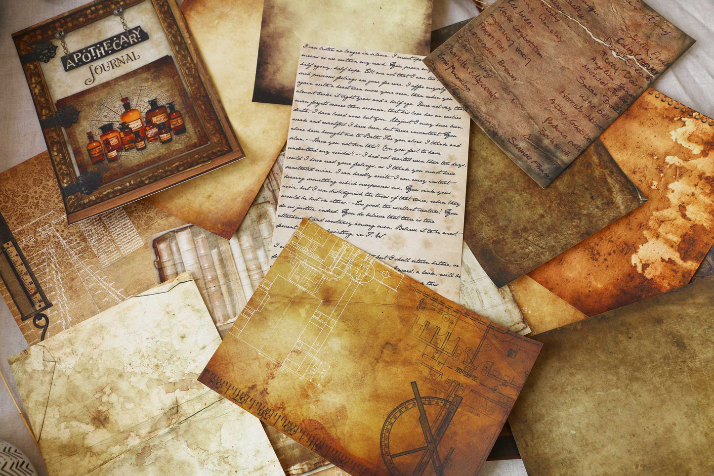 Wizard School Junk Journal Scrapbook Paper For DIY Crafts, Retro Junk Journal Background Paper Pack Supplies