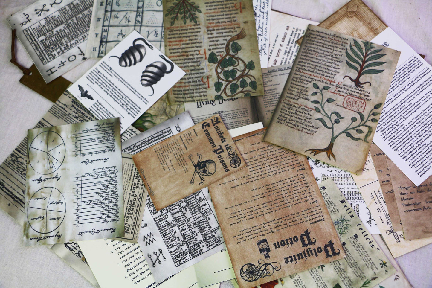 Wizard School Junk Journal Scrapbook Paper For DIY Crafts, Retro Junk Journal Background Paper Pack Supplies