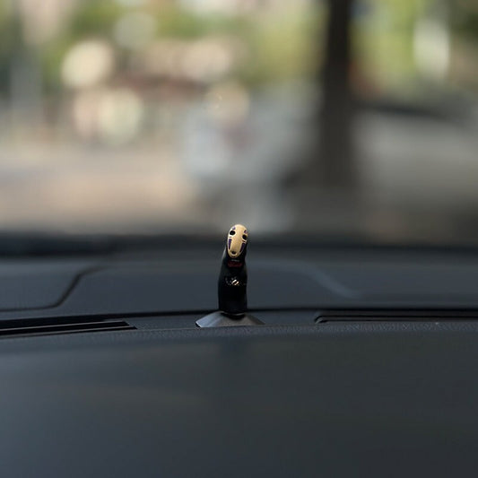 Black Mini Anime Figurine Car Dashboard Decor, Standing Car Pendant Ornament, Car Interior Decoration
