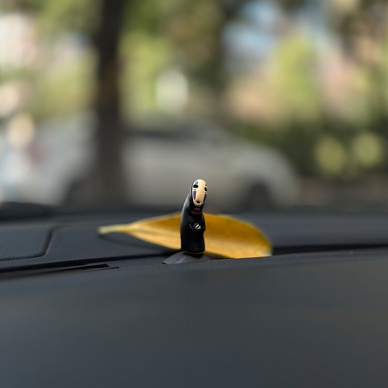 Black Mini Anime Figurine Car Dashboard Decor, Standing Car Pendant Ornament, Car Interior Decoration