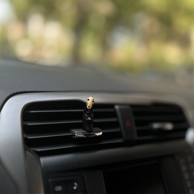 Black Mini Anime Figurine Car Dashboard Decor, Standing Car Pendant Ornament, Car Interior Decoration