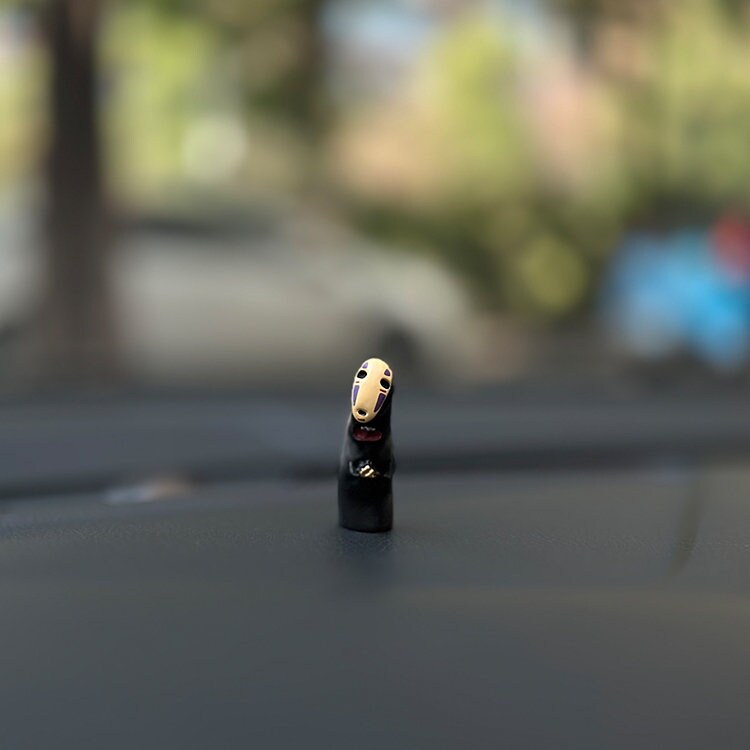 Black Mini Anime Figurine Car Dashboard Decor, Standing Car Pendant Ornament, Car Interior Decoration