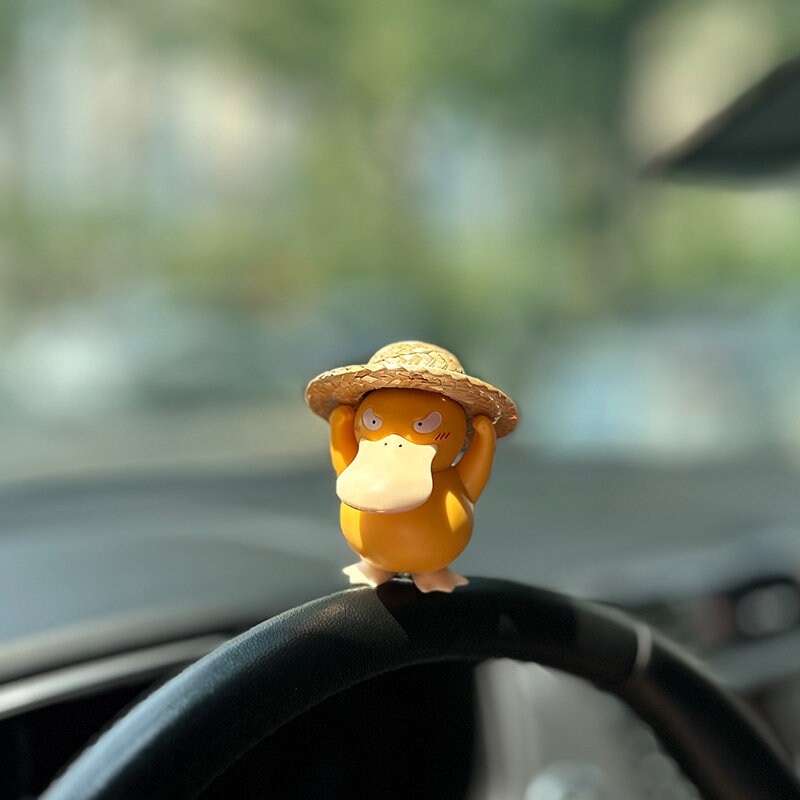 Cute Duck Anime Figurine Car Dashboard Decor, Standing Car Pendant Ornament, Car Interior Decoration