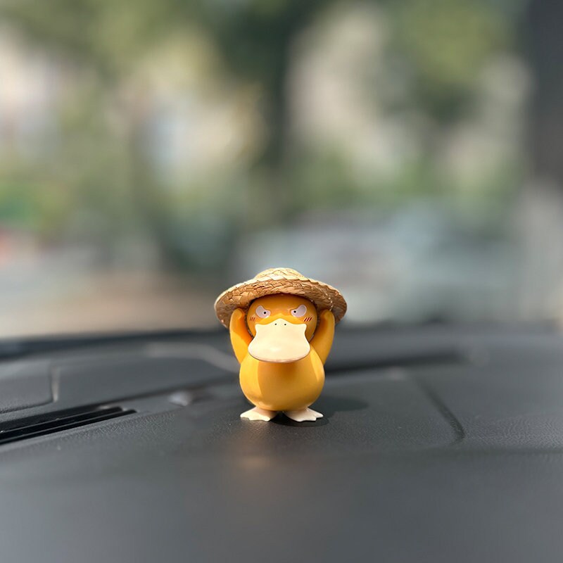 Cute Duck Anime Figurine Car Dashboard Decor, Standing Car Pendant Ornament, Car Interior Decoration