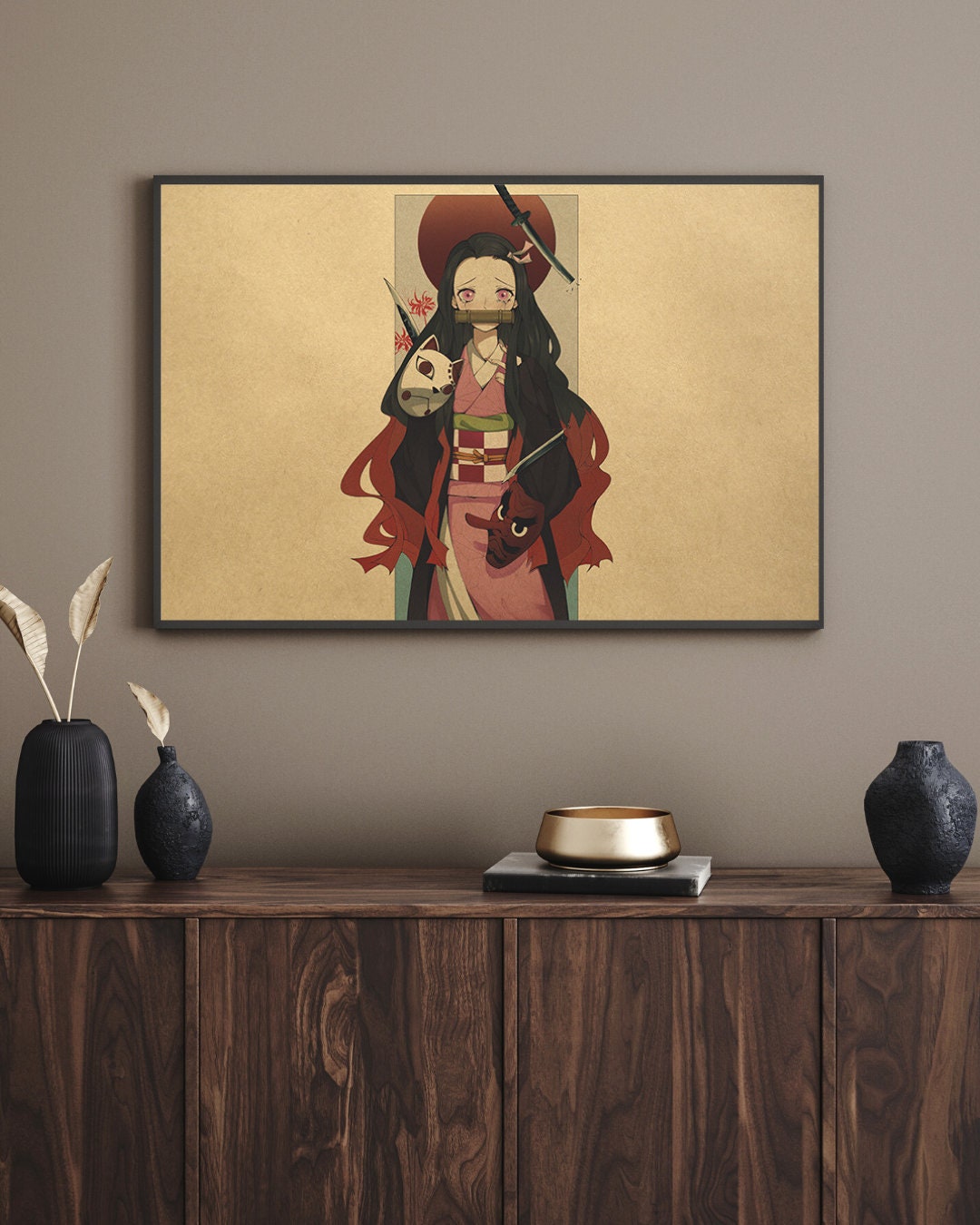 Demon Slayer Retro Anime Kraft Paper Poster For Your Home Decor & Nostalgic Collector Lovers Gift